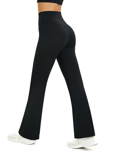 Glacspyg Yogahose Damen Flared Sporthose Hohe Taille Schlaghose