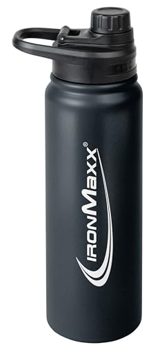 Ironmaxx Hot Cold Bottle Deep Black 700ml Isolierte