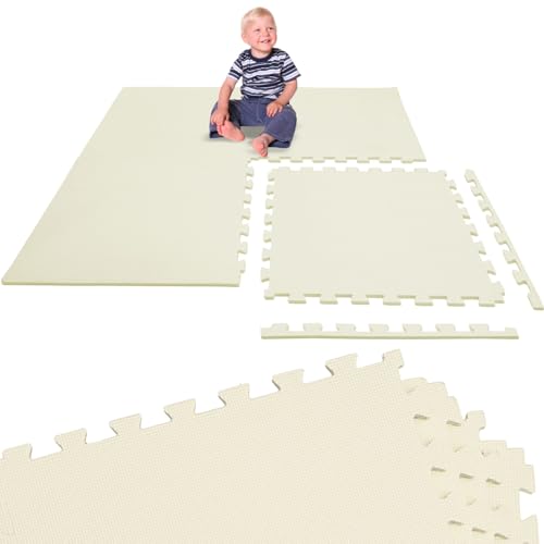 Littletom Spielmatte Baby Puzzlematte Beige 4 Teile Je