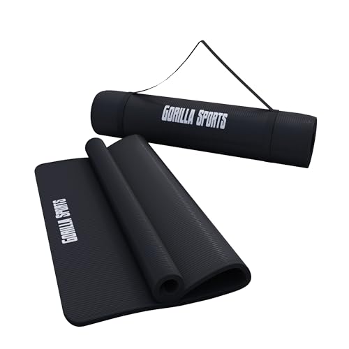 Gorilla Sports Yogamatte 190x60x1 5 Cm Oder 190x100x1