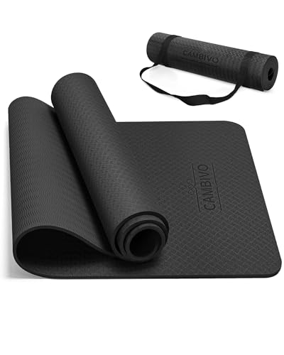Cambivo Yoga Matte 183x61cm Gymnastikmatte Rutschfest Gepolstert Dicke