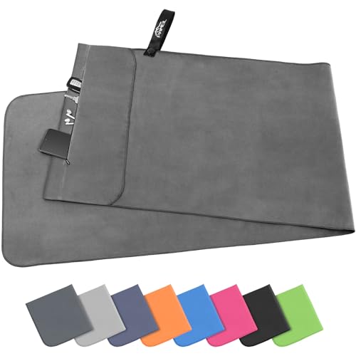 Pameil Fitness Handtuch Mit Rei Verschluss Tasche 120x50cm