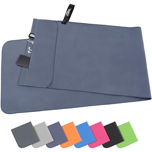 Pameil Fitness Handtuch 120x50cm Gym Mikrofaser Handtuch Mit