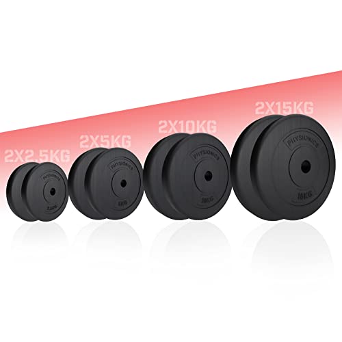 Physionics Hantelscheiben 2er Set 2 5 5 10