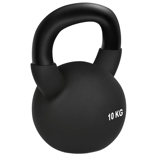 Homcom 10 Kg Kettlebell Kugelhantel Aus Gusseisen Mit
