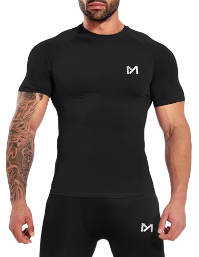 Meetyoo Kompressionsshirt Herren Funktionsshirt Kurzarm Fitnessshirt M Nner
