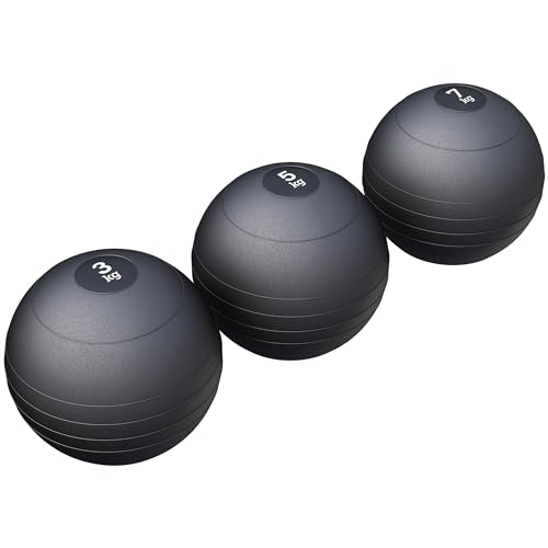 Gorilla Sports Slamball Set Gummi Schwarz 15 Kg