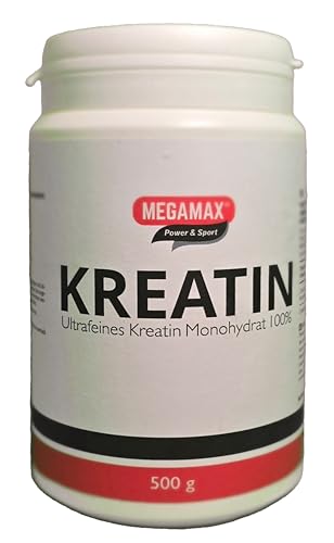 Megamax Kreatin Pulver Hochdosiert Reines Creatin Monohydrat Ultrafeines
