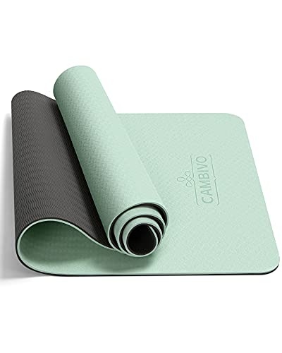 Cambivo Yogamatte 183x61cm Sportmatte Dicke 8mm Gymnastikmatte Tpe