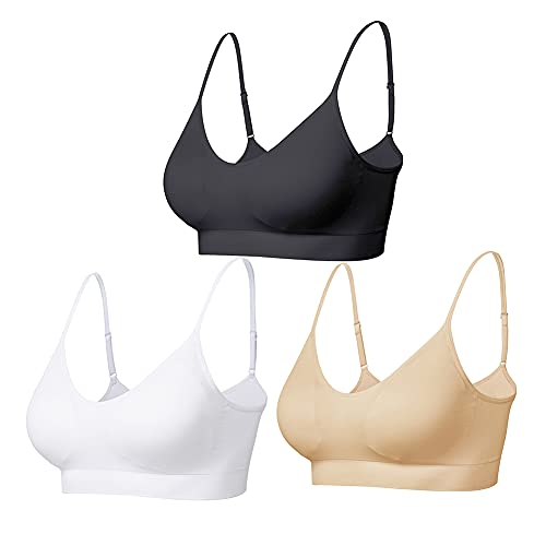 Comfyin Bustier Damen Gepolstert Sport Bh Set Ohne