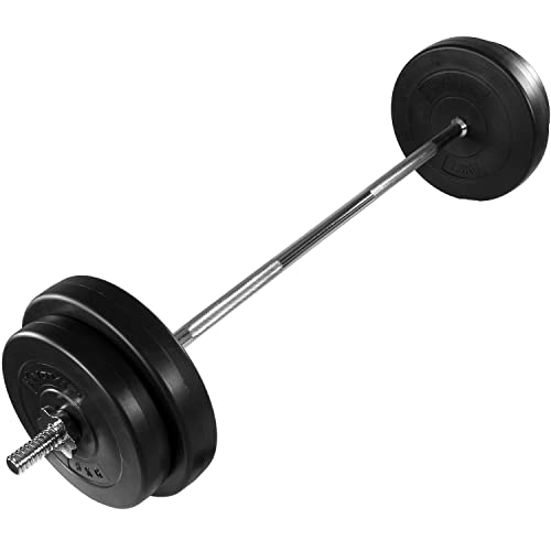 Movit Langhantel Set 30 Kg Stange Verchromt Und