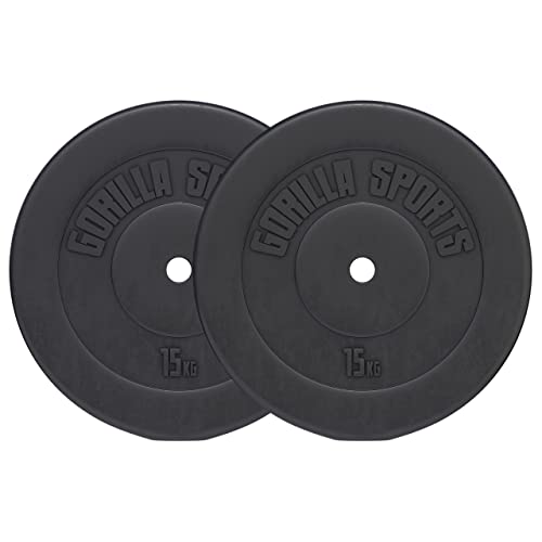 Gorilla Sports Hantelscheiben Einzeln Set 1 25kg 2