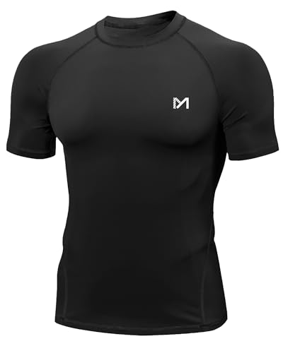 Meetyoo Kompressionsshirt Herren Funktionsshirt Kurz Langarm Fitnessshirt M