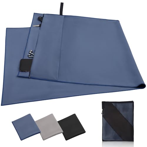 Inyeexup Fitness Handtuch Mikrofaser Mit Rei Verschluss Tasche