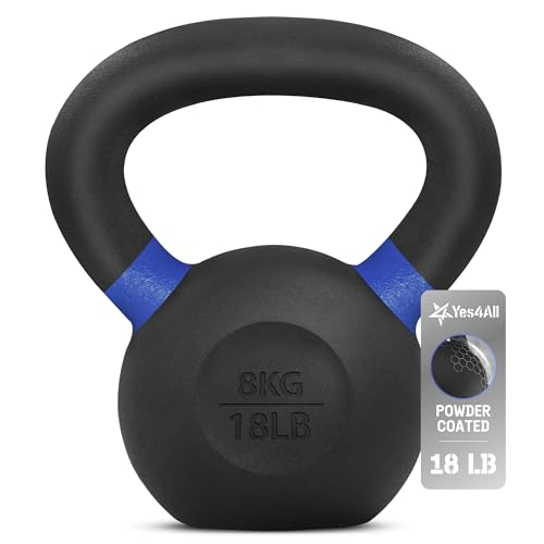 Yes4all Wtga Pulverbeschichtetes Kettlebell Aus Gusseisen 8 Kg