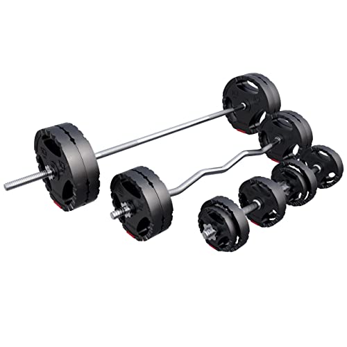 Gorilla Sports Hantelset 100kg Langhantelstange 170cm Sz Curlstange