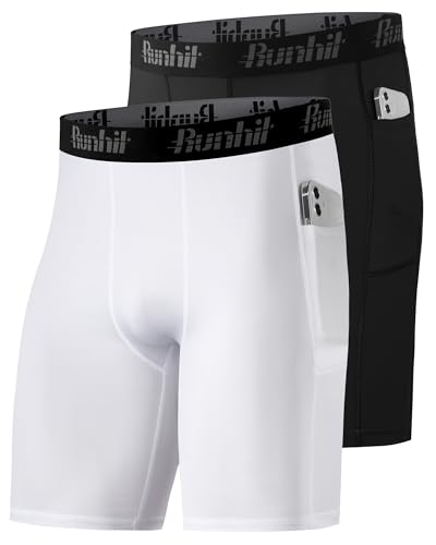 Runhit 1 2 Pack Herren Kompressionsshorts Base Layer