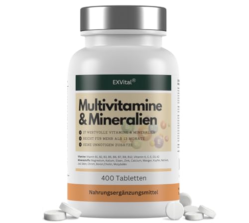 Multivitamin Tabletten 400 Vegane Tabletten 27 Vitamine Mineralien