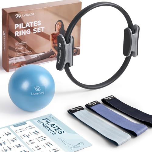 Lionscool Pilates Ring Set Schwarz Inklusive 35 Cm