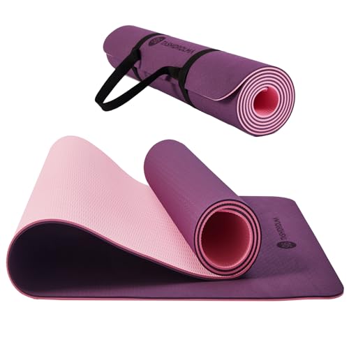 Tashidrolma Yogamatte Rutschfest Tpe Gymnastikmatte Mit Tragegurt Sportmatte