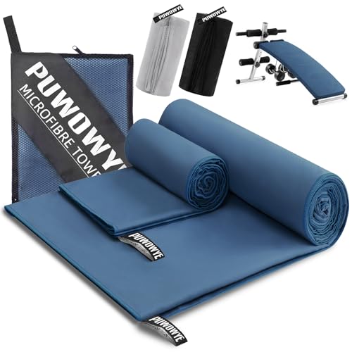 Puwowye Mikrofaser Handtuch 2er Set 160x80cm Gro Badetuch