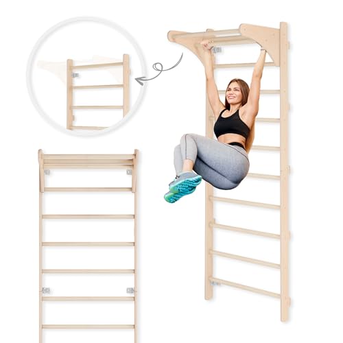 Sprossenwand Mit Klimmzugstange F R Erwachsene 230 Cm