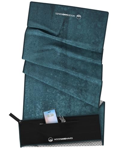 Woodsandwaves Sporthandtuch Fitnessstudio Mit Rei Verschluss Tasche Magnet