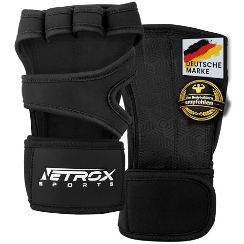 Netroxsports Trainingshandschuhe Mit Handgelenkbandage F R Krafttraining Kraftsport