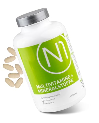 N1 Multivitamin Tabletten Hochdosiert Alle Vitamine Mineralien 365