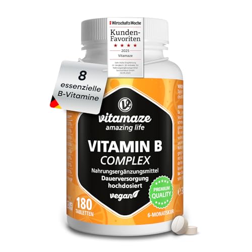 Vitamin B Komplex Hochdosiert Vegan 180 Tabletten F