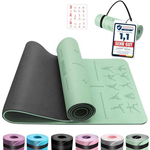 Outdouse Yoga Matte Tpe Yogamatte Rutschfest Hautfreundliche Gymnastikmatte