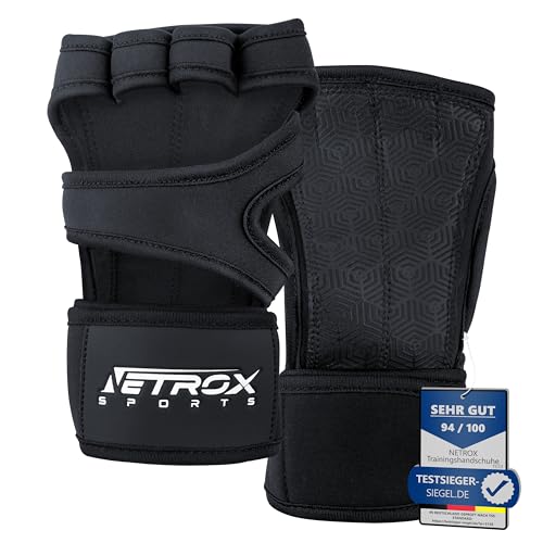 Netroxsports Trainingshandschuhe Mit Handgelenkbandage F R Krafttraining Kraftsport