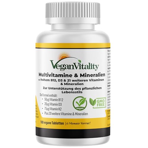 Vegan Multivitamin Tabletten Hochdosiert Vitamin B12 Vegan Eisen