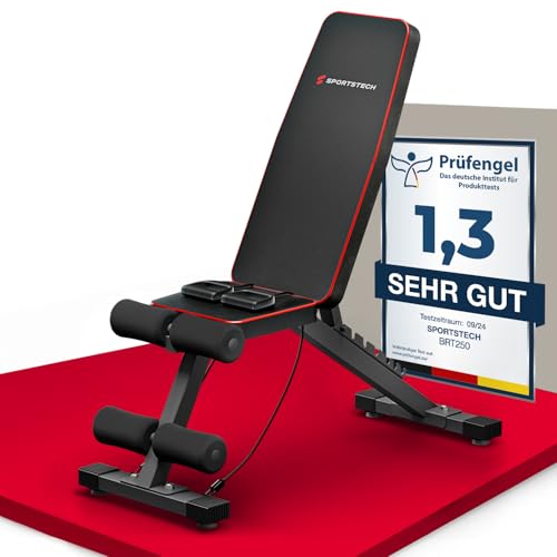 Sportstech Brt250 Hantelbank Klappbar Verstellbar Multifunktionale Fitnessbank F