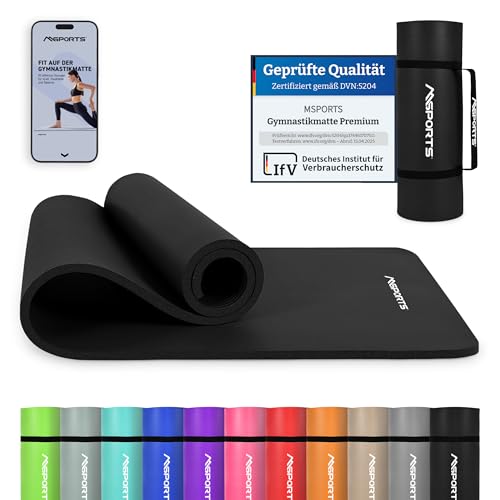 Msports Gymnastikmatte Premium Inkl Tragegurt Bungsposter Workout App
