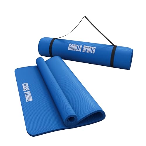 Gorilla Sports Yogamatte 190x60x1 5 Cm Oder 190x100x1