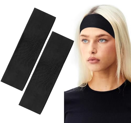 Belevo Haarband Damen Schwarz 5 Cm Sport Headband