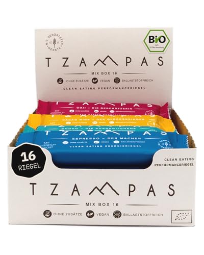 Energieriegel Bio Von Tzampas 16x40g Riegel 4 Sorten
