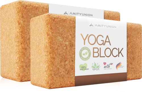 Yoga Block 2er Set Kork Extra Yoga Heft