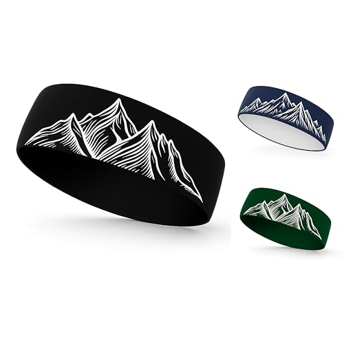 Sport Stirnband Berge Doppelseitiges Performance Headband Unisex Nachhaltig