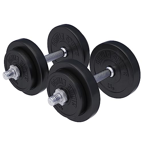 Gorilla Sports Kurzhantelset 20kg 30kg 2er Set 30mm