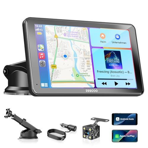 Essgoo Carplay Android Auto Display Mit R Ckfahrkamera