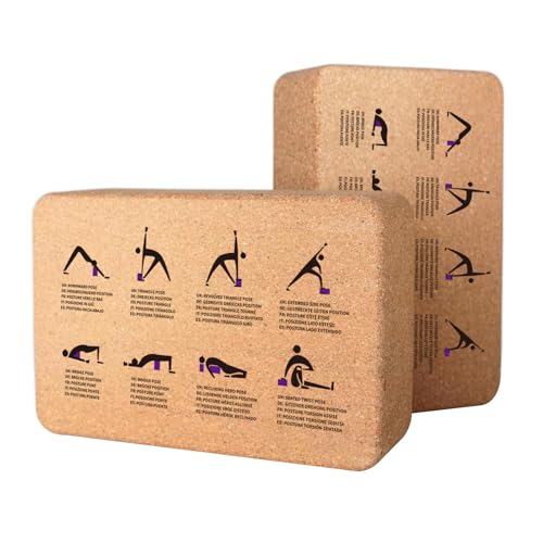 Nexrola Yogaklotz Set 2er Pack Aus 100 Naturkork