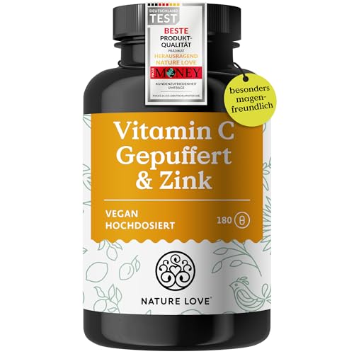 Nature Love Vitamin C Gepuffert Zink 180 Kapseln