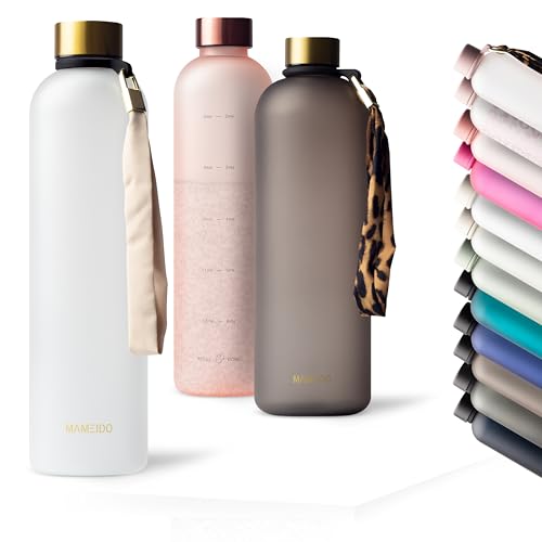 Mameido Trinkflasche Mit Zeitmarkierung 1 L Kohlens Ure