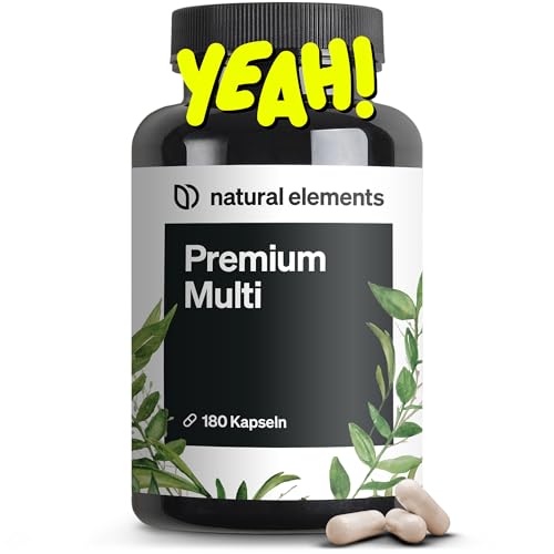 Natural Elements Premium Multivitamin 180 Hochdosierte Komplex Kapseln