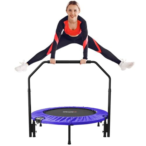 Ativafit 102cm Faltbarer Trampolin Mit Verstellbarem Schaumstoffgriff Indoor