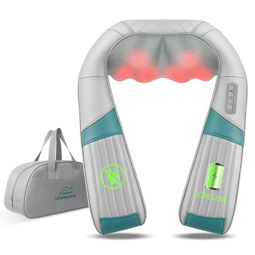 Snailax Kabelloses Nackenmassageger T Mit W Rmefunktion Wiederaufladbares