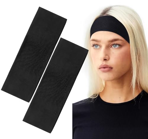 Belevo Haarband Damen Schwarz 9 Cm Sport Headband