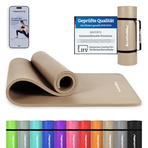 Msports Gymnastikmatte Premium Inkl Tragegurt Bungsposter Workout App